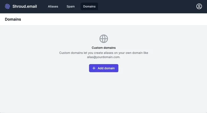 GIF showing how to create a custom domain
